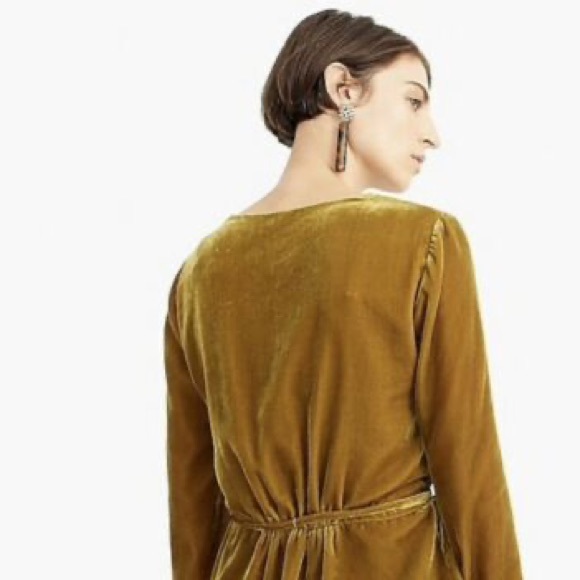 NWOT J. Crew faux-wrap top in drapey velvet - Picture 2 of 5